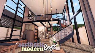 BLOXBURG Aesthetic Modern Loft  speedbuild 28k ♡ [upl. by Leiser]