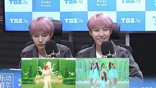 Full 200714 NCT Renjun reaction to GFriend Apple and Me gustas tu MV and Talk about GFriends [upl. by Nonez]