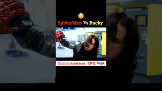 SpiderMan Vs Bucky  😳 shorts spiderman avengers [upl. by Acirrehs]