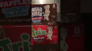 Trix vs Cocoa Puffs cereal challenge enters the waffle realm trix cocopuffs cereal shorts [upl. by Noxid]