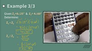 23  Complex Numbers  Polar Forms  Multiplication amp Division with Calculator Tips  Ex33 [upl. by Josee]