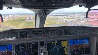 HEATHROW A220 Cockpit Landing 27L in 4K [upl. by Aba]