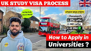 UK STUDY VISA Process for 2024🇬🇧 How to Apply for UK Student Visa  Step by Step Process Explained [upl. by Nerehs]