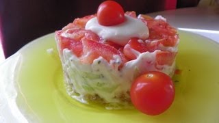 Tartare de Hareng amp Mozzarella aux Pommes Grany et Tomate [upl. by Rosina]