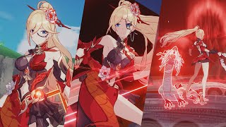 Dea Anchora Heavenward Dragon and Red Dragon Rises OUTFIT GAMEPLAY  Honkai Impact 3rd v55 [upl. by Nevada129]