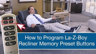 How to Program Your LaZBoy Recliner Memory Preset Buttons [upl. by Adore]