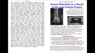 2024 09 27 Graves Relocated for Lake Eufaula Oklahoma [upl. by Touber]