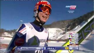 Janne Happonen Vikersund 2011 240m New PB [upl. by Rox951]