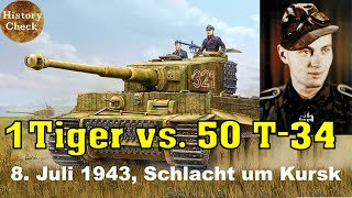 1 Tiger gegen 50 T34  22 T34 wurden vernichtet  8Juli 1943  Dokumentation [upl. by Adali]