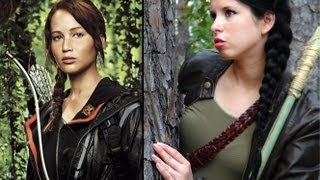 The Hunger Games Katniss Everdeen Makeup Hair amp Costume [upl. by Suirrad]