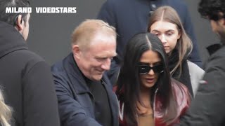 Salma Hayek amp husband François Henri Pinault  Milan Fashion Week 23 February 2024 show Gucci [upl. by Chow]