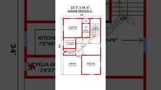 23 x 34 house design 23 x 34 ghar ka naksha 23 x 34 home design buildmyhome shorts home dj [upl. by Lotsirk918]