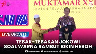 🔴BIKIN NGAKAK Tebaktebakan Jokowi Soal Warna Rambut di Muktamar IPM Pelajar Ini Dapat Sepeda [upl. by Jsandye289]