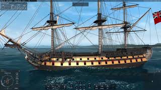 Redoubtable 3rdrate Vs HMS Victory 1strate Naval Action Gameplay ShipsoftheLine [upl. by Dnalerb]