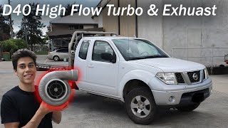 D40 Navara High Flow Turbo amp 3 Inch Exhaust Dyno Tune [upl. by Eudora]