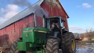 Cold start on John Deere 4955 [upl. by Ostler]