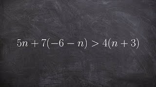 Solving an inequality with a parenthesis on both sides [upl. by Llesram340]