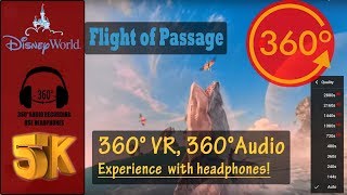 5K 360° 360° Audio Flight of Passage Full Ride POV Best Version  Animal Kingdom Disney World [upl. by Georgeta938]