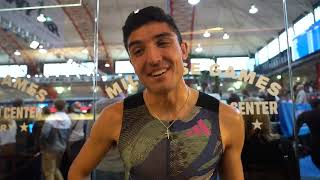 Bryce Hoppel Clocks US Season Lead In Mens 800m At Millrose Games 2024 [upl. by Eldnar]