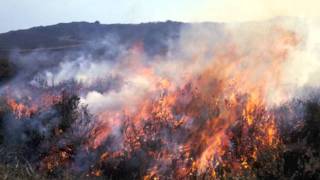 Controlling moorland fires in the Peak District July 2011 [upl. by Huntingdon682]