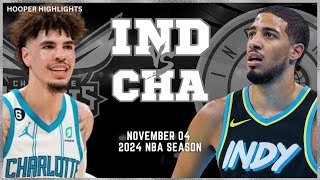 Indiana Pacers vs Charlotte Hornets Full Game Highlights  Nov 4  2024 NBA Season [upl. by Leopoldine]