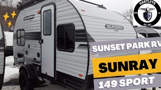 2023 sunsetparkrv6370 Sunray 149 SPORT walkthrough with Dustin Hartleys RV [upl. by Neala]