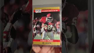 DERRICK THOMAS 1990 PRO SET ROOKIE OF THE YEAR FOOTBALL CARD 👍 [upl. by Yorick413]