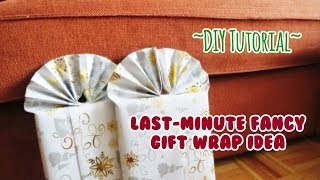 DIY Tutorial LastMinute Fancy Gift Wrap Idea [upl. by Eednarb518]