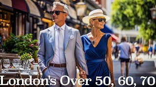 Elegance at Any Age Londons Over 50 60 70 Street Fashion 🇬🇧 [upl. by Cornelia]