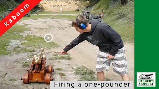 Firing a 1 pounder muzzle loading cannon  Palmers Armoury [upl. by Sutniuq]