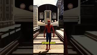 ¿Qué pasa si chocas contra un tren en todos los juegos de Spiderman spiderman videogames gaming [upl. by Meece410]