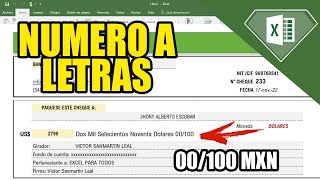 Convertir números a letras en Excel 2023  Texto a Números Función de excel Sin Macros [upl. by Towney]