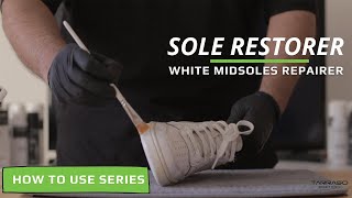 HOW TO RESTORE THE WHITE OF YOUR MIDSOLES  Tarrago Sneaker Sole Restorer 💥​ [upl. by Ardnasac62]