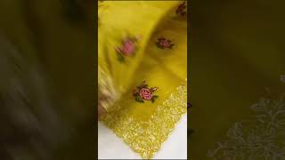 New arrivals 💗Pure gold chiffon crush saree Price 1450 shippingplease do subscribe my channel [upl. by Nitsyrc815]