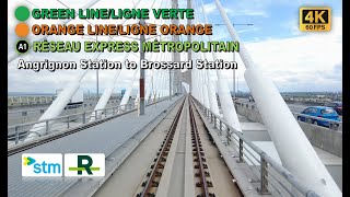 Montreal Metro amp REM POV Walk Angrignon Station to Brossard Station Via Bonaventure Station 【4K】 [upl. by Eeraj]