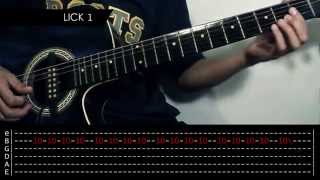 Tensionado Soapdish Guitar Solo Tutorial Lesson WITH TAB [upl. by Ayet]