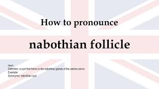 How to pronounce nabothian follicle  meaning [upl. by Kora]