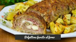 POLPETTONE DI CARNE FARCITO  Stuffed meatloaf [upl. by Oswin]