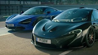 McLaren 720S vs McLaren P1  Top Gear Series 25  BBC [upl. by Mannes]