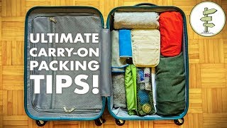 Minimalist Packing Tips amp Hacks  Travel Light With Only CarryOn Luggage [upl. by Assilam]