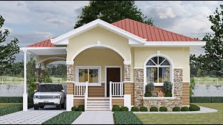 BUNGALOW HOUSE DESIGN  3 BEDROOMS  125 SQM  1345 SQFT [upl. by Anahsit166]