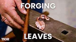 How to Forge a Copper Leaf 🍂 Beginner Blacksmithing [upl. by Stubstad]