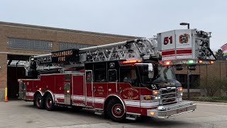 Schaumburg fire department truck 51 responding ￼ [upl. by Lathe]