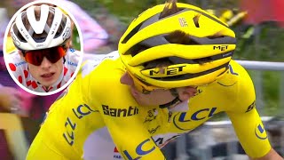 Tadej Pogacar gives Vingegaard The Look on Isola 2000  Tour de France 2024 Stage 19 [upl. by Ecreip]