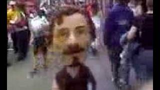 Sholem Aleichem Bobblehead Doll Goes For a Midtown Stroll [upl. by Ardnovahs]