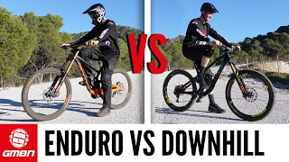 Enduro Vs Downhill Mountain Bike Race  Which Is Faster [upl. by Eckart]