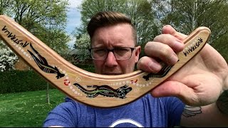 VLOG 4  Learning how to throw a boomerang [upl. by Zenda]