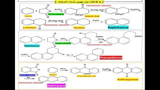 4 Naphthalene  Phenanthrene  Anthracenesynthesis and reactions شرح بالعربي [upl. by Funk901]