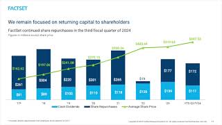 FactSet Research Systems FDS Q3 2024 Earnings Presentation [upl. by Aralk90]