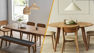 Round vs Rectangular Dining Tables Choose the Best for Your Space [upl. by Enyar]